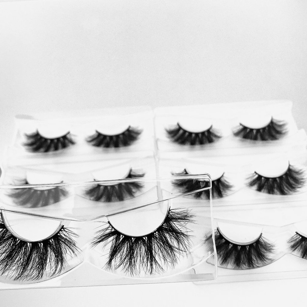 6 pairs 3D Faux Mink Eyelashes Handmade Long Thick Wispy Mega Volume